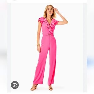 Lilly Pulitzer Pink Ruffle Jumpsuit
